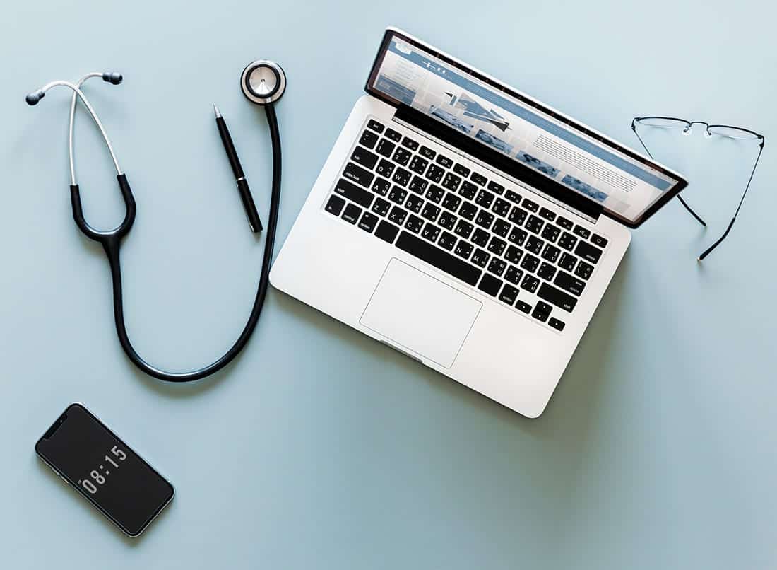 Healthcare practitioner reviewing schedule